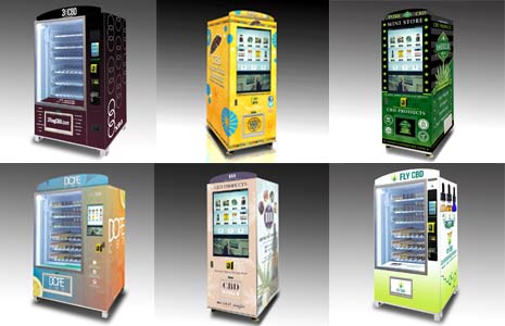 Samples of CBD vending machines we have customized for our customers