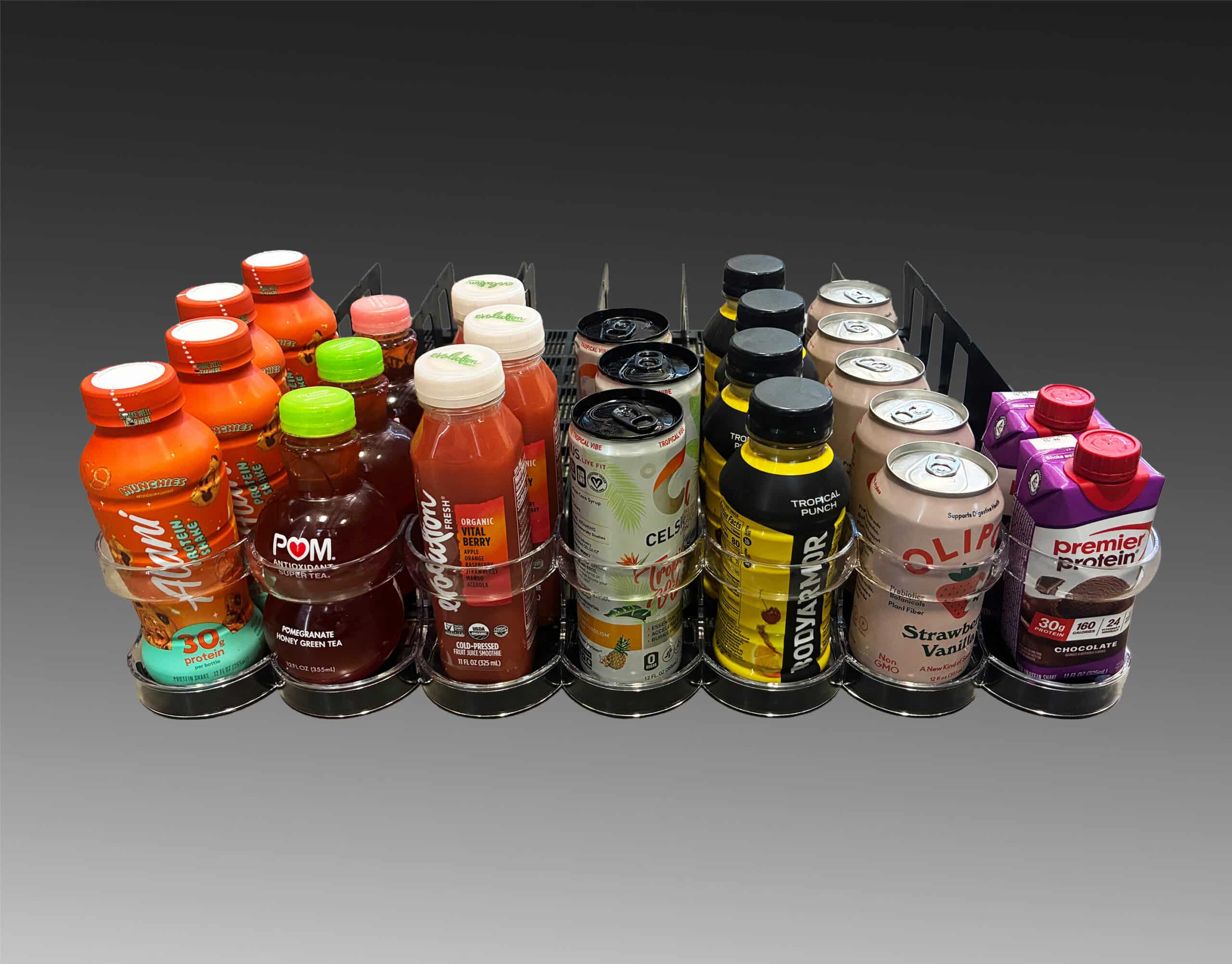 Big_Drink_Pushers An image showing snack pushers holding drinks like bottles and cans of energy drinks and juices